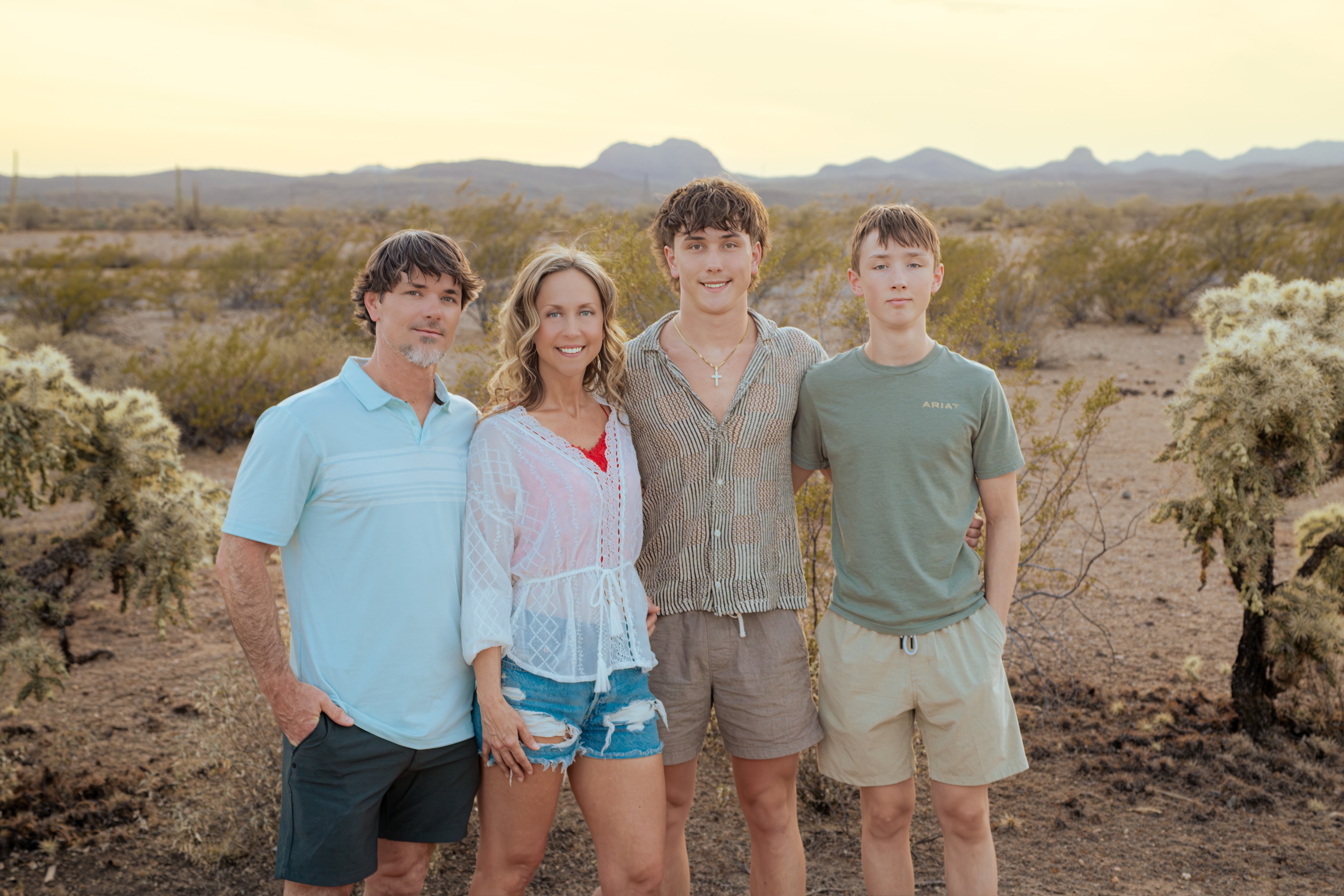 Family lifestyle portrait session outdoors in natural light